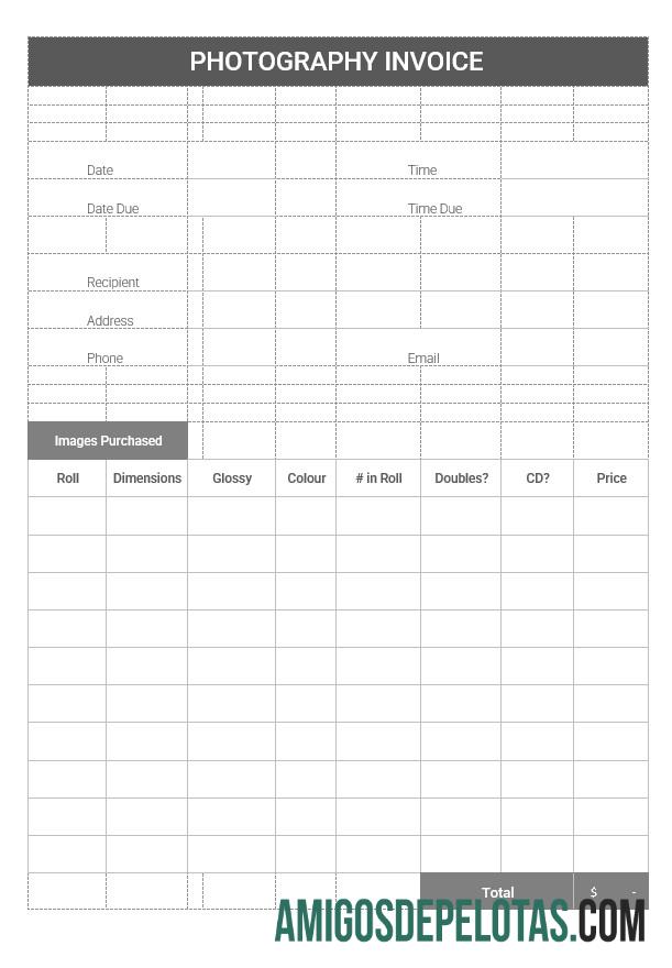 realista Modelo de fatura de fotografia para impressão